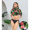 HAPPY BAY Women's Summer Bikini Wraps Beach Wrap Swimwear Skirt Bathing suit Swimsuit Sarong Coverups for Women One Size Short Multicolored, Leaves - 4 of 4