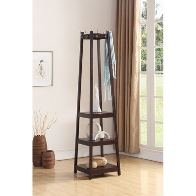 Lycvki Coat Rack with 3-Tier Storage Shelves