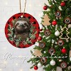 Lomsoe Sloth Ornaments for Christmas Tree Ceramic Christmas Ornaments Red Christmas Tree Hanging Decor Christmas Gift Christmas Decor - 4 of 4