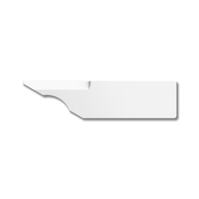 Slice 10484 Replacement Deburring Tool Blades - Finger-Friendly, Micro Ceramic Safety Blade - (Concave) - Pack of 2
