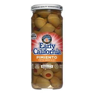 Early California Pimento Stuffed Queen Olives - 10oz - 1 of 3