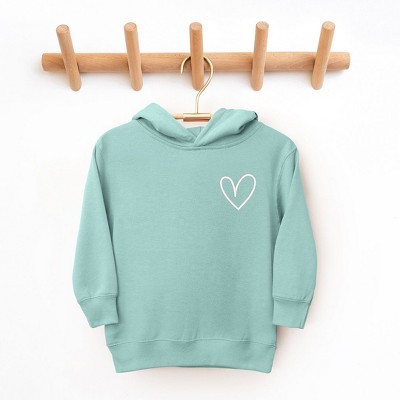 The Juniper Shop Embroidered Hand Drawn Heart Toddler Graphic Hoodie