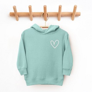 The Juniper Shop Embroidered Hand Drawn Heart Toddler Graphic Hoodie - 1 of 3