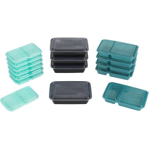 Food Storage Container Set With Lids Freezer Microwave Usable 5pc Plastic Boxes 