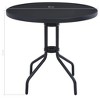 vidaXL Garden Table Black Powder coated steel 31.5 in Durable - 4 of 4