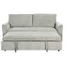 VYNXARIA 78 Inch 3 in 1 Convertible Sleeper Sofa Bed, Modern Fabric Loveseat Futon Sofa Couch with Pullout Bed,Light Gray - 4 of 4