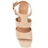 Journee Signature Womens Genuine Leather Beckie Block Heel Open Square Toe Sandals - 4 of 4
