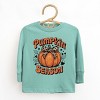 The Juniper Shop Coquette Pumpkin Season Leopard Toddler Long Sleeve Tee - 5/6T - Seafoam - 2 of 4