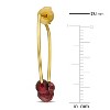 EVERLY JEWELRY | Yellow Plated Sterling Silver 1.23 CT TGW Garnet Hoop Earrings - 2 of 4