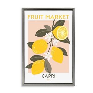 Stupell Industries Fruit Market Lemon Branch Floating Frame Canvas Art - 1 of 4