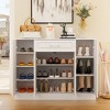 Famapy White 2-Doors Entryway Shoe Cabinet With Storage Drawer - image 2 of 4