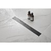 Linear Shower Drain with Removable Quadrato Pattern Grate, 304 Stainless Shower Drain Included Hair Strainer and Leveling Feet - 3 of 4