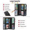 BEAFUP Women's RFID Blocking Wristlet Wallet - Large Capacity Genuine Leather Wallet with 24 Card Slots & Double Zipper,for Travel, Shopping - 4 of 4