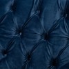 Milano Velvet Fabric Upholstered Finished Lounge Chair Gold/Blue - Baxton Studio: Mid-Century Modern Accent, Plywood Frame - 3 of 4