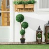 SKRAN Artificial 3 Ball Boxwood Topiary Tree  for Home Decor Indoor & Outdoor Artificial Tree in Pot,for Home Office,Living Room Decor - 2 of 4