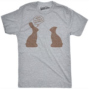 Mens You Should Get That Looked At Holiday T Shirt Funny Chocolate Bunny Tee - Crazy Dog Men's T Shirt - 1 of 4