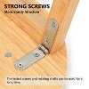 Tirrinia Portable Picnic Table with 2 Wine Glasses Holder, Functional Bamboo Snack Tray Table, Perfect for Couples, for Picnic, Beach (12.5" x 12.5") - 4 of 4