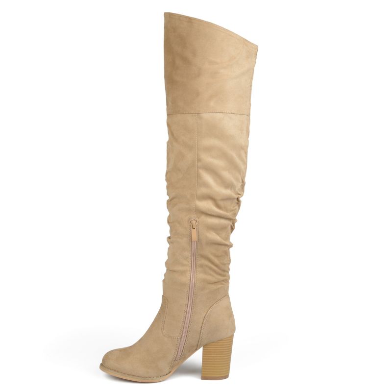 Journee Collection Womens Kaison Wide Width Extra Wide Calf Stacked Heel Over The Knee Boots, 3 of 11