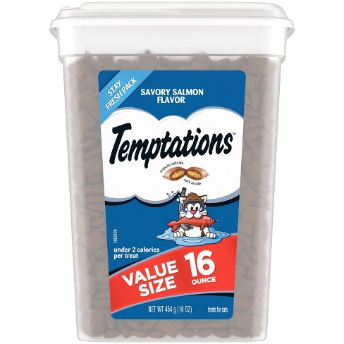 Temptations Savory Salmon Flavor Crunchy Cat Treats 16oz Target