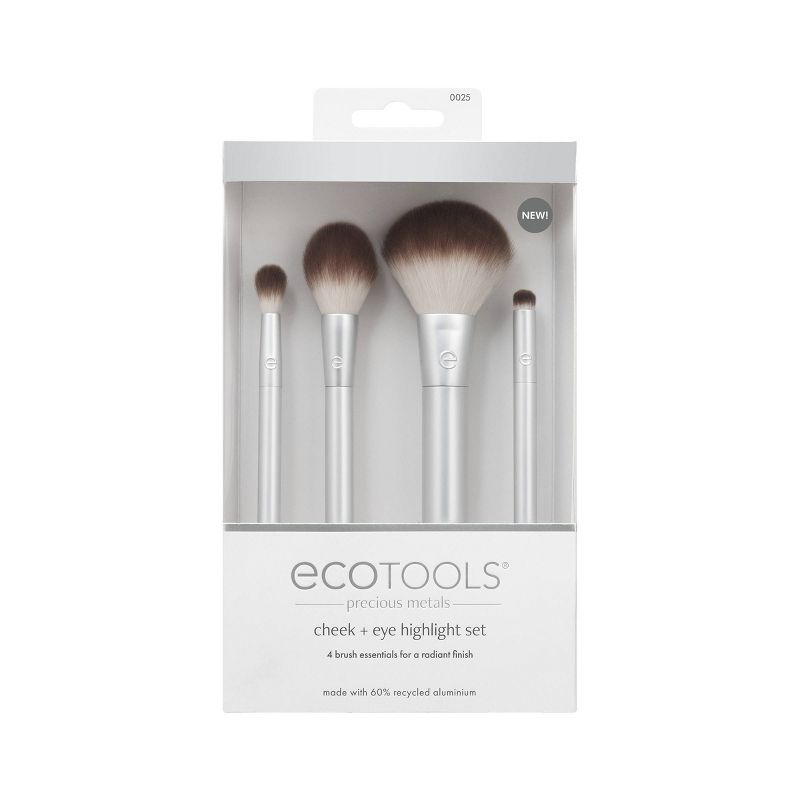 EcoTools Precious Metals Cheek and Eye Highlight Brush Set - 4pc, 3 of 11