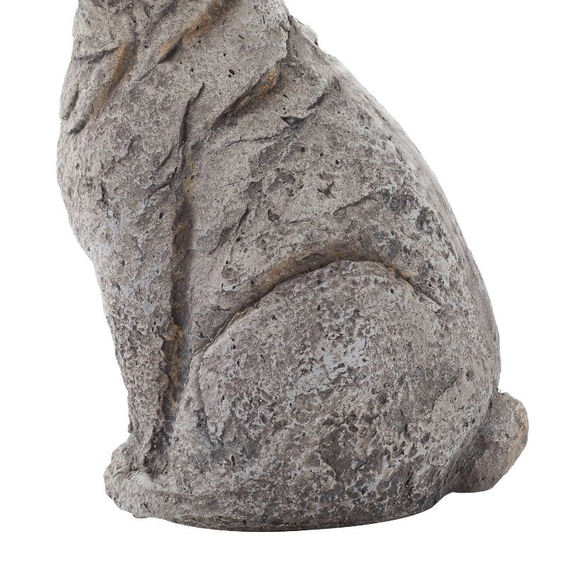 20&#34; x 11&#34; Magnesium Oxide Country Rabbit Garden Sculpture Gray - Olivia &#38; May, 4 of 9