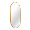 FONTOI Gold Metal Oval Wall Mirror, Stylish Modern Decorative Accent Mirror with Elegant Design for Living Room Bedroom Office, Gold, 33"*20"*1.1" - 4 of 4