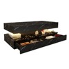 Buenhomino 47in High Glossy LED Coffee Table,Modern Coffee Tables with Marbling Print, Modern  Double-Layer Center Tables w/LED Lights for Living Room - 2 of 4