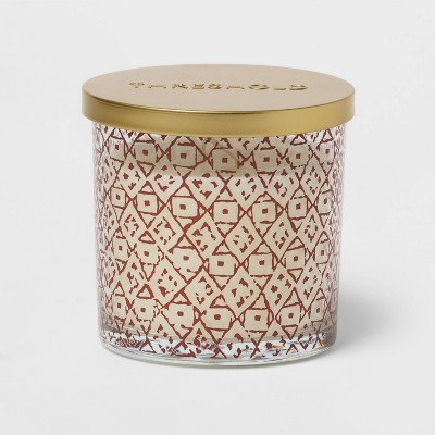 Warm Cider and Cinnamon Jar Candle Red Gold 12oz - Threshold™