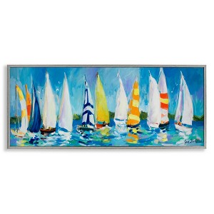 Stupell Industries Regatta Sailboat Fleet, 24" x 10" - 1 of 4