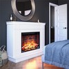 Ameriwood Home Elmcroft Mantel Electric Fireplace TV Stand for TVs up to 65", White - 3 of 4