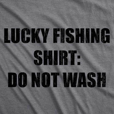 Мужские футболки Crazy Dog T-Shirts, Inc. Mens Lucky Fishing Shirt Do Not Wash T Shirt Funny Fisherman Angler Graphic Tee - Crazy Dog Men's T Shirt For Fishers Dark Grey S — фото 2