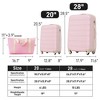 Maggift 3 PCS Bag and Luggage Sets, with Spinner Wheels and Zippers Lightweight Suitcase, for business trips and travel, Pink, 17.9"*11.6"*28.5" - 3 of 4