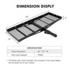Heavy-Duty 750 LBS Capacity Hitch Mount Cargo Carrier ¨C 60" x 19" x 6" Foldable Rear Cargo Rack with Reflective Safety Reflectors - 4 of 4
