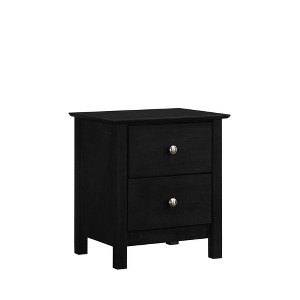 New Classic Furniture,Zodiac 2 Drawer Nightstand-Black - 1 of 4