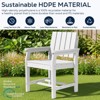 Hyleory Modern HDPE Outdoor Dining Armchair, Weather-Resistant Patio Chair with Classic Slat Back - 4 of 4