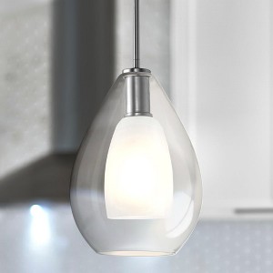 Urban Ambiance Luxury Casual Indoor Pendant,  14-1/4''H x 9-7/8"W x 9-7/8''D,  Matte Black Finish, UHP4932 - 1 of 4