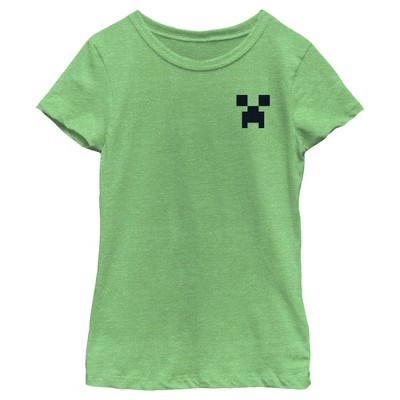 Girl's Minecraft Faux Pocket Creeper T-Shirt
