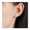 Pompeii3 2 Ct Oval Moissanite Studs 14k White Gold Earrings - 3 of 4