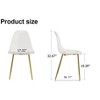 NicBex Armless Transparent Dining Chairs Set of 6 Accent Plastic Shell Chairs with Metal Legs - 4 of 4