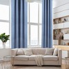 PiccoCasa Linen Textured Grommet Top Blackout Bedroom Darkening Curtains 2 Pcs - 2 of 3