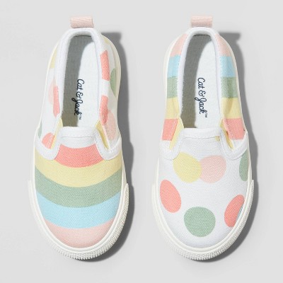 Toddler Girls' Zuri Rainbow Dots Print Slip-On Sneakers - Cat & Jack™ 