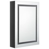 vidaXL LED Bathroom Mirror Cabinet Shining Black 19.7 in.x5.1 in.x27.6 in. - 3 of 4