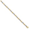 Black Bow Jewelry 14K White & Yellow Gold, 4.5mm Fancy Link Chain Bracelet, 7 Inch - 2 of 4