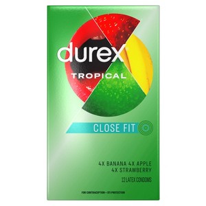 Durex Tropical Flavors - Condom 12ct - 1 of 4