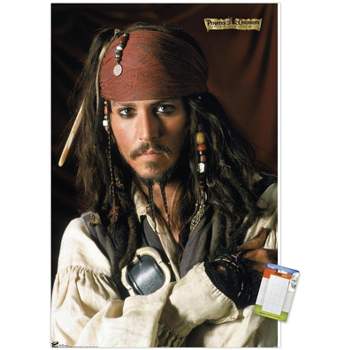 Trends International Disney Pirates: Black Pearl - Johnny Depp Portrait Unframed Wall Poster Prints