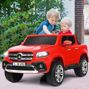 Infans 12V 2-Seater Kids Ride On Car Licensed Mercedes Benz X Class RC w/ Trunk Red - 1 of 4