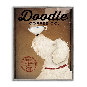 Stupell Industries Vintage Doodle Coffee Dog Sign, 14" x 11" - 1 of 4