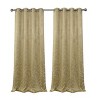 Kate Aurora 2 Pack Arbor Room Darkening Floral Grommet Top Window Curtain Panels - 2 of 4