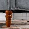 Sapphtopaz Modern Accent Chair with Nailhead Button Tufted Upholstered Armchair with Solid Wood Legs Cozy Reading Chair for Living Room, Bedroom - 3 of 4