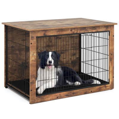 Tangkula Dog Crate Furniture for Medium/Large Dogs 39" Indoor Pet House Side End Table